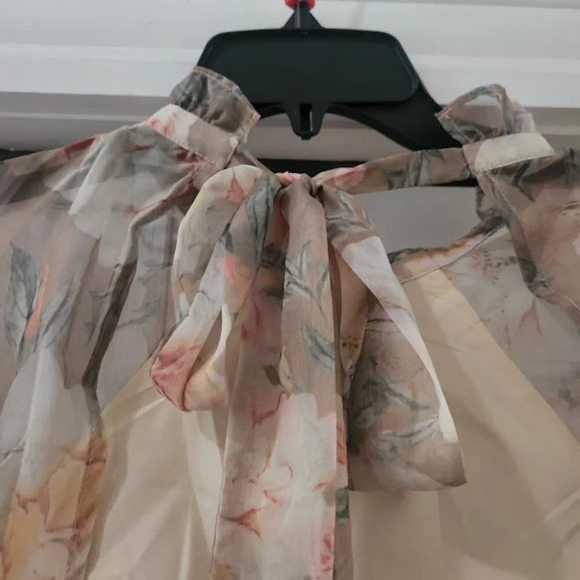 For Love & Lemons Women's O.P.T Floral Long Sleeve A-line Dress Size Medium - Picture 10 of 16